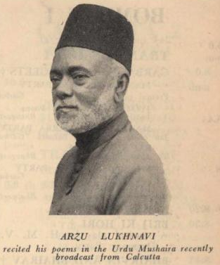 3. Arzoo Lakhnavi, 1939, 1941.