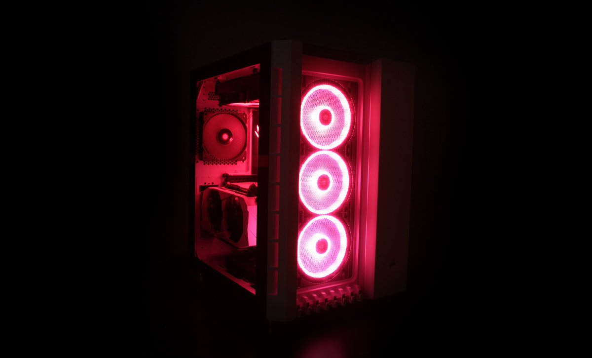 dusmac's tweet photo. @bitwitkyle Here is my rig. 
I volunteer for a not for profit and primarily use it for rendering and video editing.

Corsair Crystal 680x
Ryzen 7 2700x OC 4.25ghz
RTX 2080 Super
2x RTX 2060
Corsair LPX 32 GB 3200MHz
512GB NVMe - 2TB SSD in Raid 0
 
One day I would like to go Threadripper https://t.co/pEzFeSAKM7