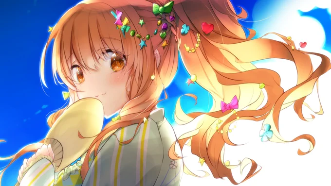 skebにて夏をイメージした諸星きらりちゃん納品いたしました ご依頼ありがとうございました 