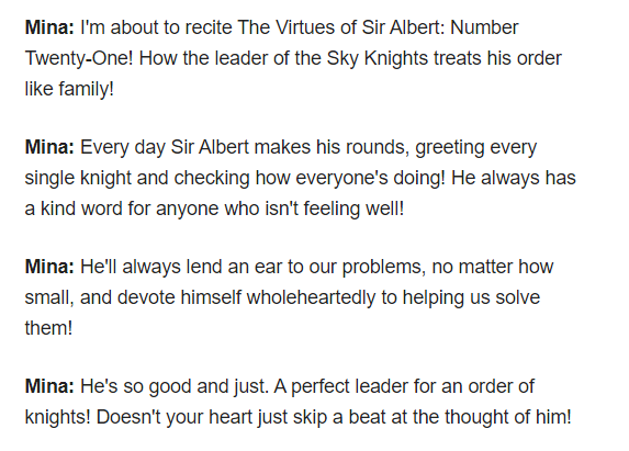 i actually haven't read through mina and levin sisters fate eps so it's not required reading but it gives more insight on the levin sisters and then some on albert since mina, despite being tired of albert's shit, admires him a great deal and he's helped her more than he realizes