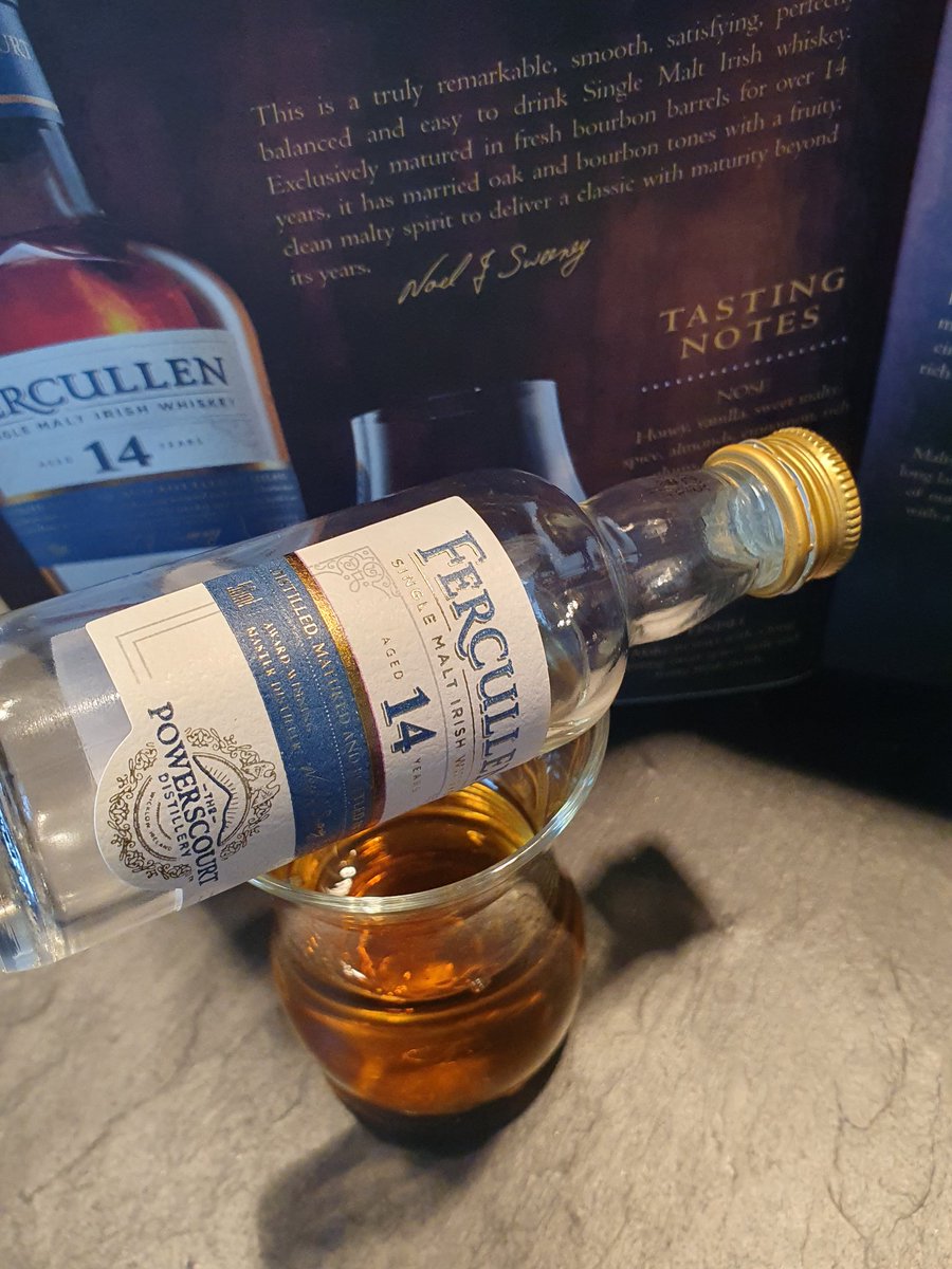 Last, but by no means least, for tonight's #TalkDram tasting.. the #FercullenWhiskey 14Single Malt