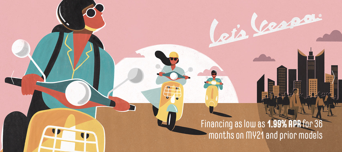 Get financing as low as 1.99% APR for 36 months on select Vespa scooters! 🛵 #LetsVespa

View inventory 👉 bit.ly/2TvPTnZ