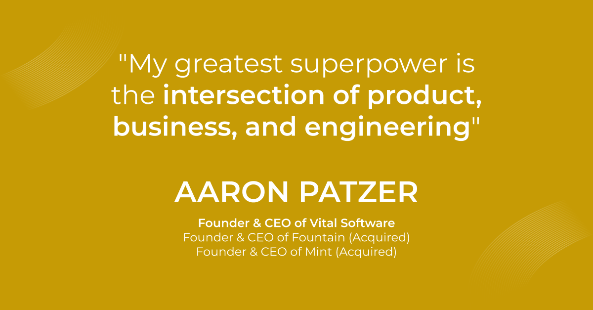 2ndTimeFounders's tweet photo. What is your zone of genius as a founder? @apatzer 

#AaronPatzer #VitalSoftware #Fountain #Mint #SerialFounder #Founder #Entrepreneur #Entrepreneurship #Company #CEO #Skills #Values #ZoneOfGenius #Business #Engineering #Goals #Driven https://t.co/vBfG67EUUE