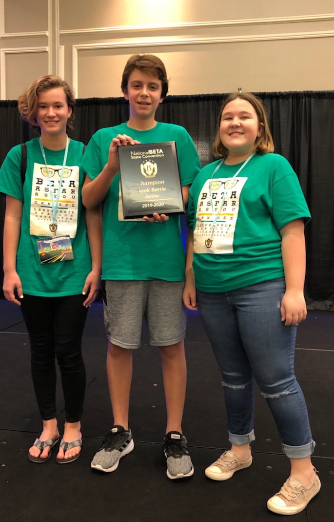 AlachuaSchools's tweet photo. Congratulations to the Apparel Design &amp; Book Battle teams from the High Springs Jr. Beta Club! After 1st place finishes at the state competition, they recently took 3rd &amp; 10th places at the first-ever Virtual National Convention! https://t.co/YhGsUgLIDc