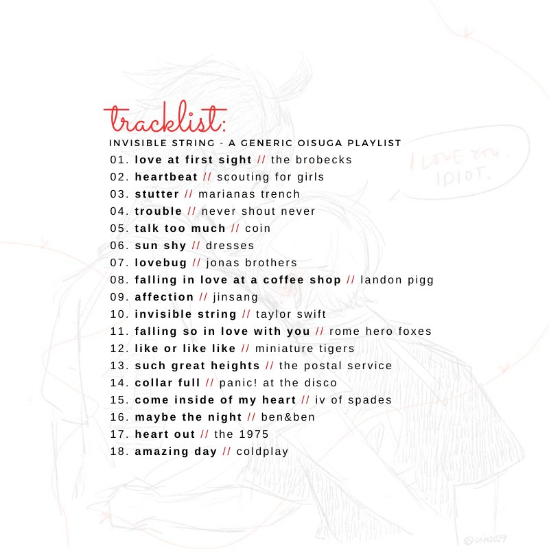 i made a generic #oisuga playlist! give it a listen if u want! and let me know what you think!! ehe https://t.co/HCNjyZZiLk