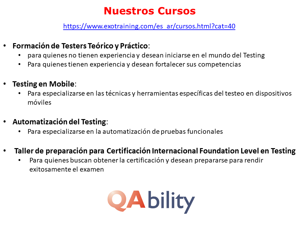 qability1's tweet photo. ¿Conocés todas las opciones para capacitarte en Testing de Software?
#QAbility #testing #testingonline #testing2020 #QA #software #testingdesoftware #softwares2020 #cursosonline #cursos #cursostesting #cursossoftware https://t.co/c9W5SYAvnt