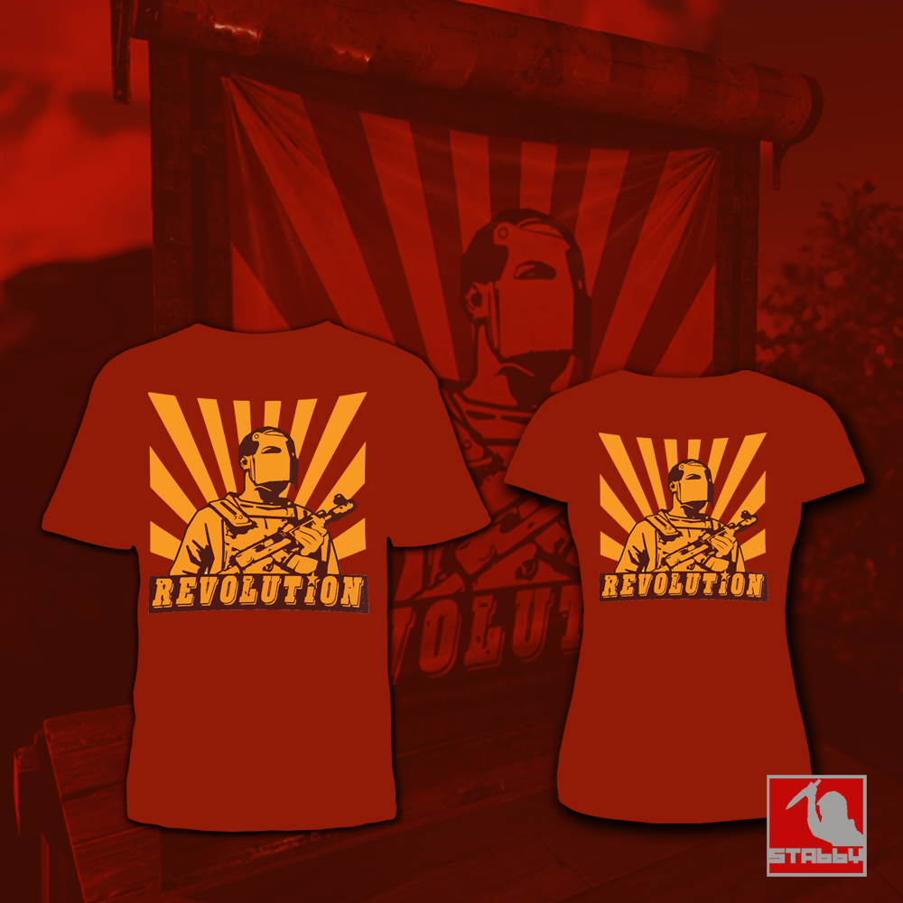 Horrorview's tweet photo. Here's my contribution to the Fan Forge Rust contest! Rust Revolution 2 https://t.co/jfvNSUyOpW 

@playrust #rustskins #skinsforrust #rustfanforge #rustitems #rustgame #rustgameshirt https://t.co/TXBE1IrQSH