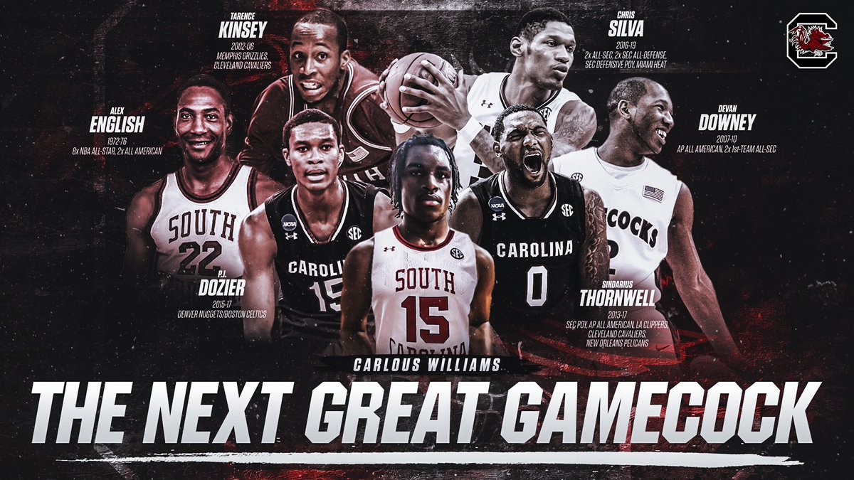 HungryLous's tweet photo. Blessed to receive an offer from the University of South Carolina🦍💜 @noelitebball @CoachBruceUSC #gogamecock #gorillafam🦍💜 https://t.co/eaI0XdHNCQ