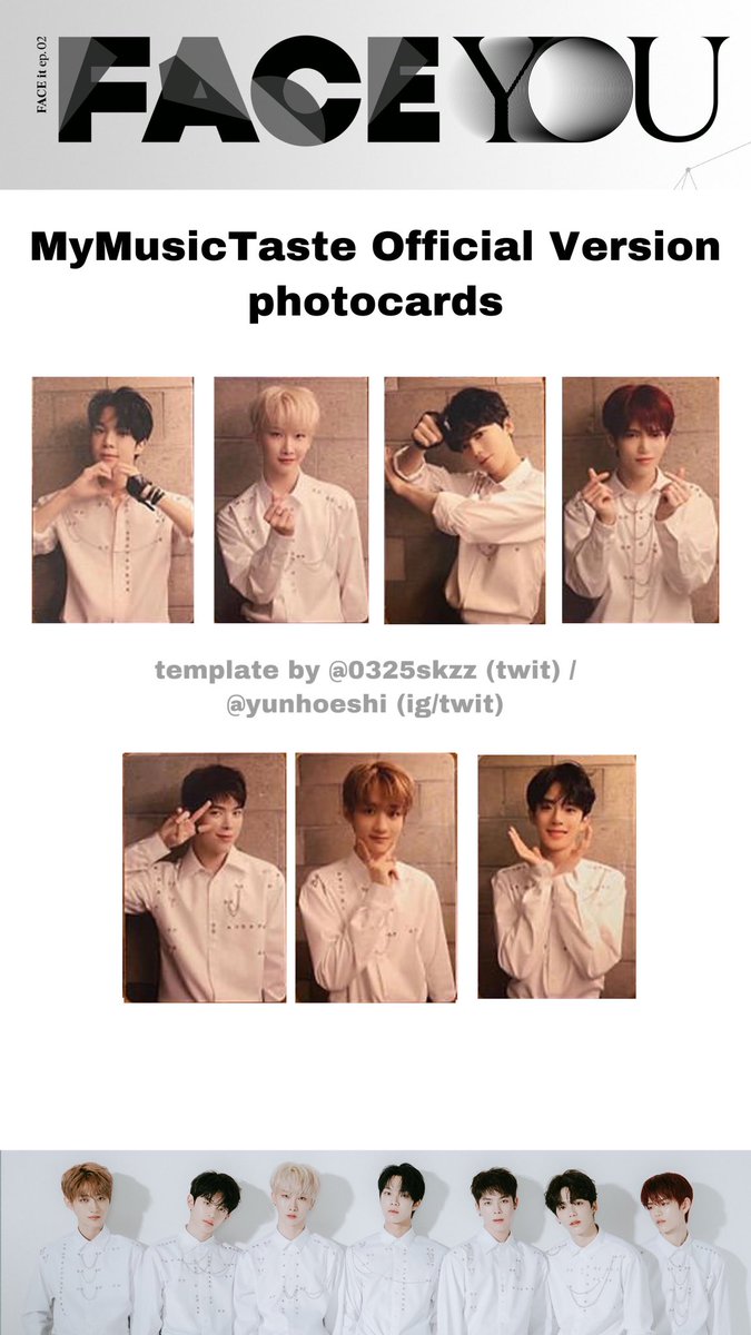 MyMusicTaste mmt Verivery face you pc photocard template! I hadn’t seen anyone make templates for these yet so feel free to use!!