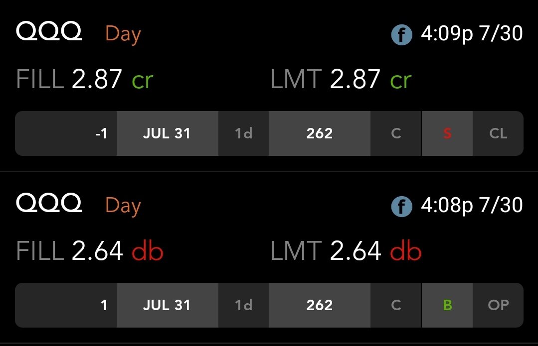 BBS_Bassmaster's tweet photo. Love playing those AH QQQ options when there are big ERs! Thanks @Blackboxten ! https://t.co/biQ6fZWSk6