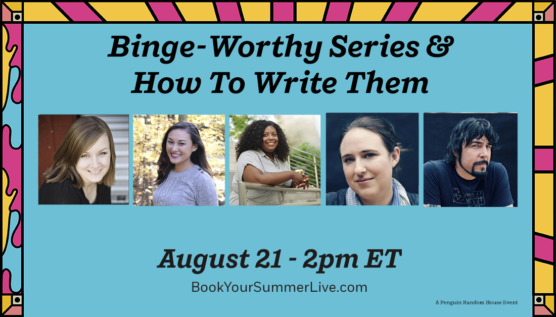 penguinrandom's tweet photo. Looking for your next favorite YA series? Watch @KatCho, @amandajoywrites, @misterkristoff, @kierstenwhite, and @AmieKaufman discuss their bestselling books and what it takes to tell a multi-volume story! #BookYourSummerLive August 21-22. Register now: https://t.co/fcSHIzwQFa https://t.co/rEYUDCoerH