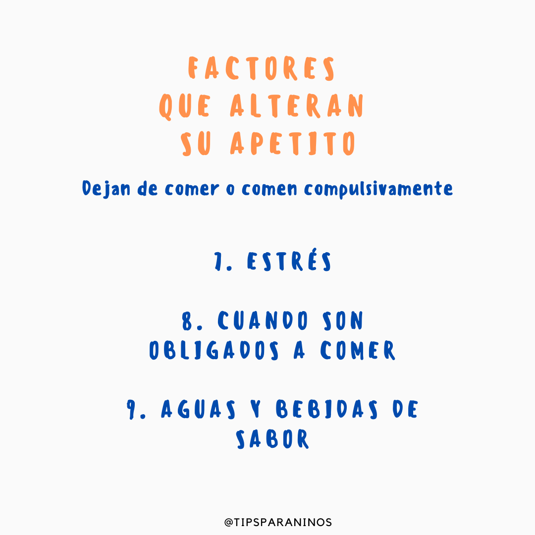 TipsParaNinos's tweet photo. Factores que alteran su apetito. https://t.co/ZKcwr6Qe4S
