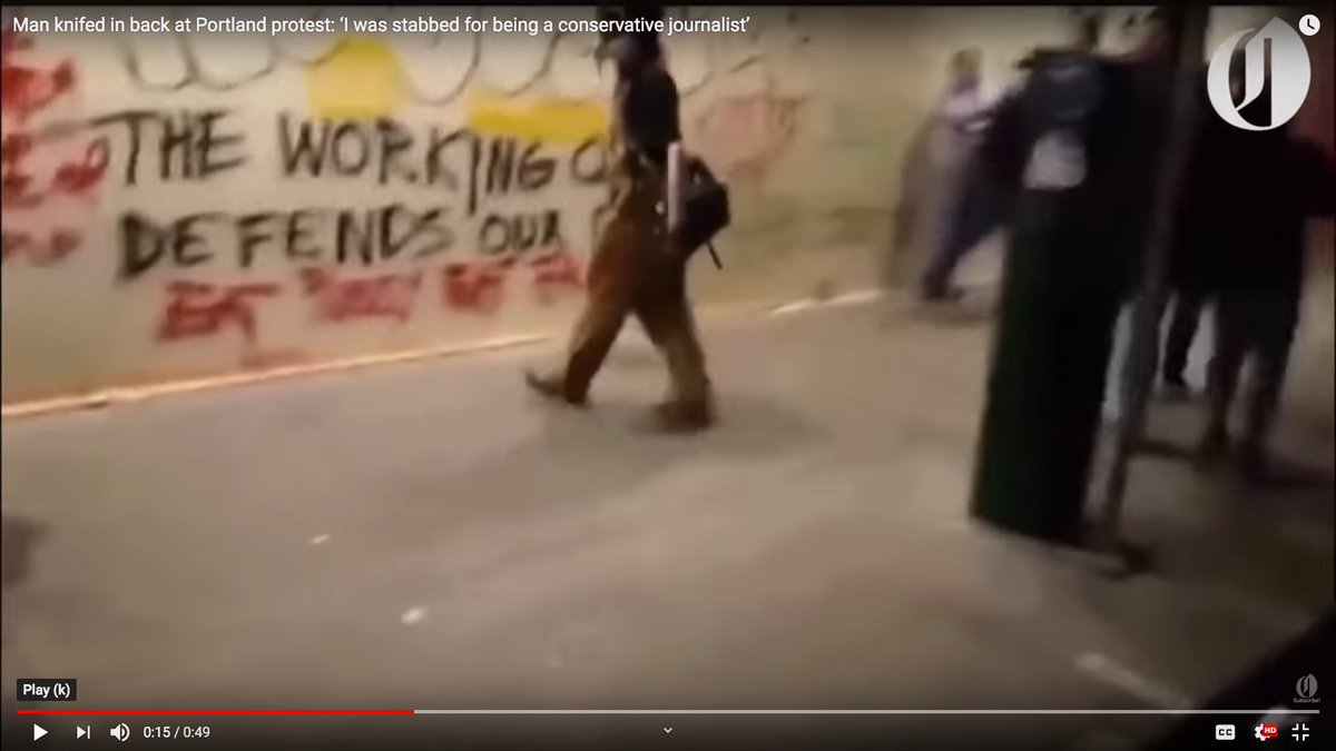 Hampe was there to hurt people.He has steel shields taped to his forearms.