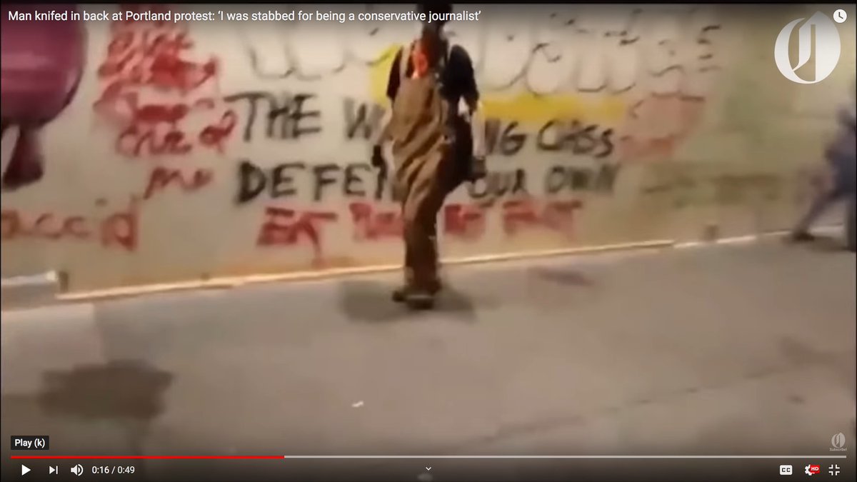 Hampe was there to hurt people.He has steel shields taped to his forearms.