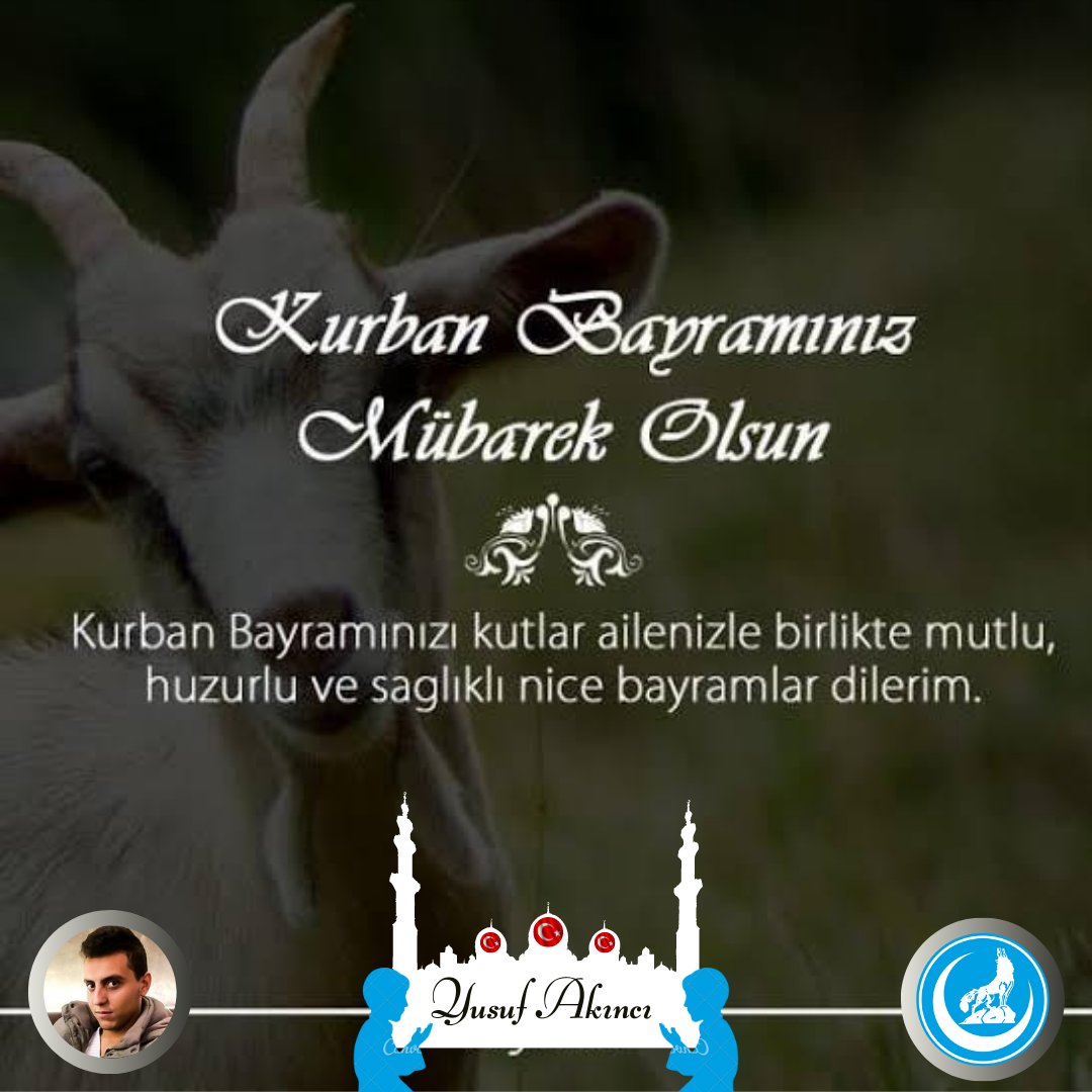 Mübarek Kurban Bayramı tüm ulusumuza kutlu olsun. Allah tüm inananlara nice huzurlu, bereketli bayramlar nasip etsin.
<a href="/NurayAkin17/">Nuray Akin</a>
<a href="/Eza711/">Nurgül71🇹🇷🇹🇷🇹🇷</a>
@Lazpacis53
<a href="/yeterzeynep64/">Yeter Zeynep 🇹🇷</a>
<a href="/huseyindenizzz/">Hüseyin Deniz 🇹🇷</a>
<a href="/MMKiziltas/">Muhammet Mustafa Kızıltaş🇹🇷</a>