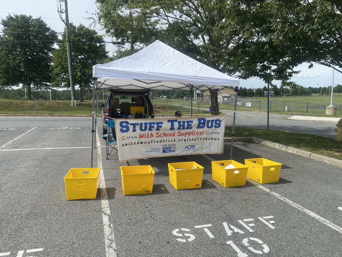 coachob44's tweet photo. Day 1 of our acts of kindness for Ernesto and Will. The Baseball and Bocce team collected 6 bins of school supplies for the stuff the bus campaign! #unitedwayfredco #titanstrong #wertro #lle45 #wherethereisawilltheresaway https://t.co/TrFNfHH9f3