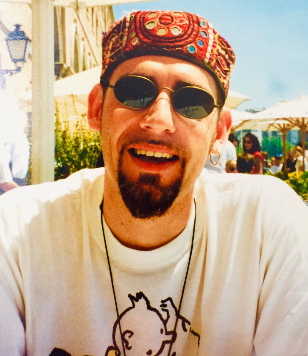 Hatdandy's tweet photo. OLD SKOOL NELLYTHEHAT REDUX - IN GLORIOUS TECHNICOLOUR Liking the hippie mystic east slacker vibe from way back when....Barcelona 1995 first trip abroad  with Mrs NTH - still got that bucket hat!! #Hatdandy #cap #caps #mirrorcap #goatee #tintinandsnowy #nepalihat #technicolour https://t.co/H6AbhVGOUb