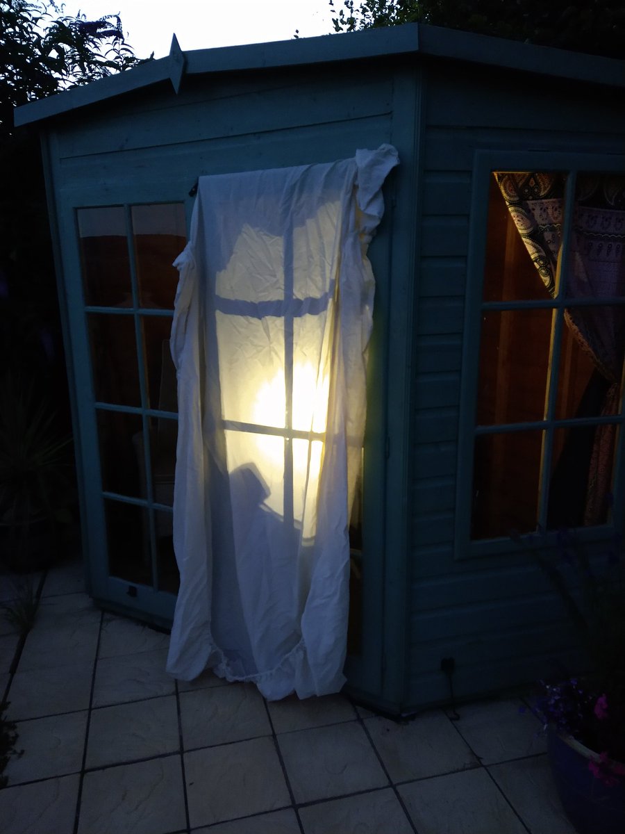 Sophiehwildlife's tweet photo. This is my homemade moth trap (I'm jealous of all the cute moth posts I'm seeing on here). Third night in a row (I can only leave it out for 30 mins as I use head torches) again no moths, but a frog! That's something! #BESUG20 https://t.co/layJuMSDIY