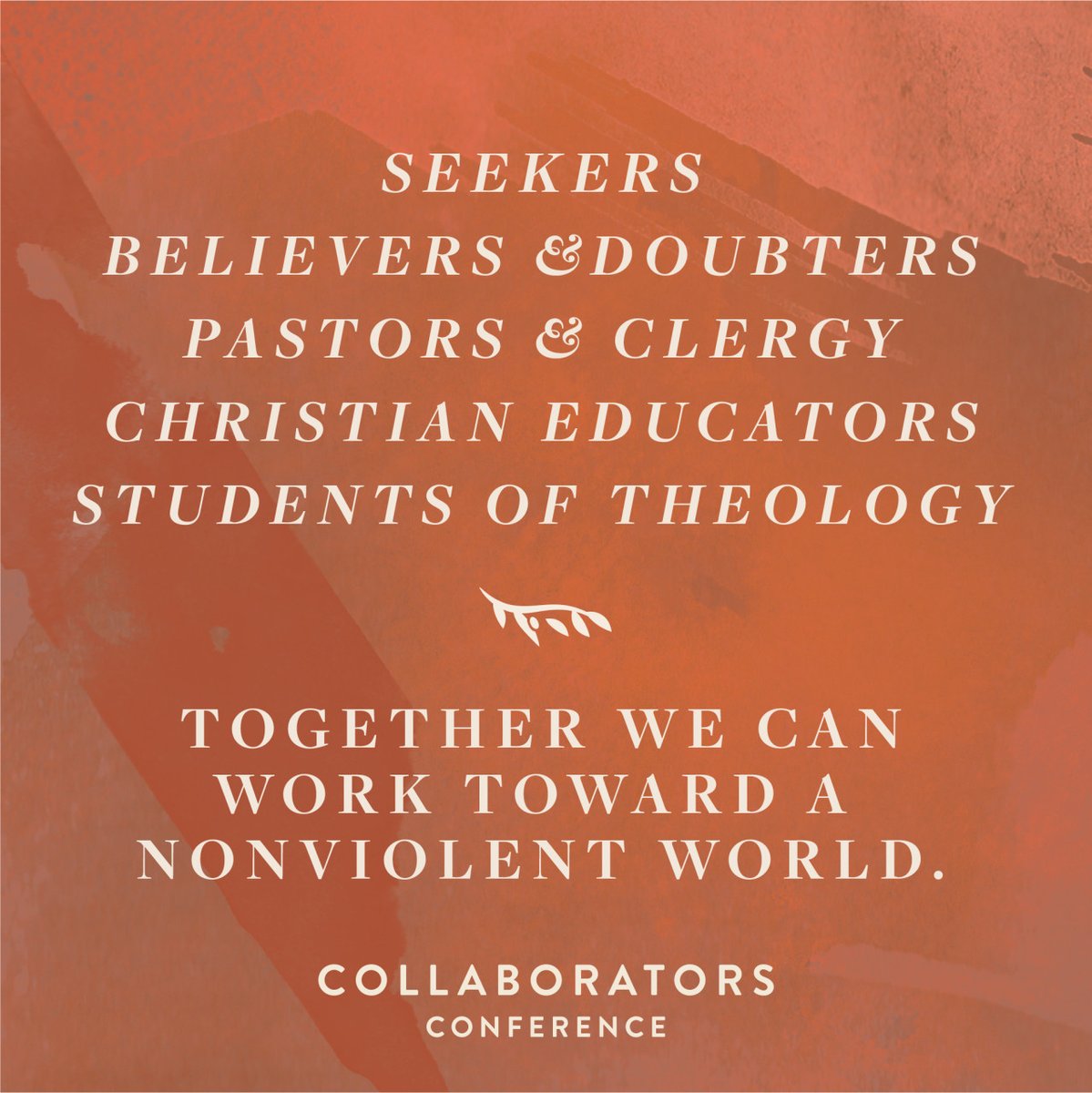 RavenFoundation's tweet photo. Who is the Collaborators Conference for the Flourishing of Nonviolent Christianity for?
♥️ Seekers ♥️ Believers & doubters ♥️ Pastors ♥️ Christian educators ♥️ Students of religion or theology
Make sure to register and reserve your spot at https://t.co/OK5d5k3veH! #ColCon2020 https://t.co/3wgnDesXLf