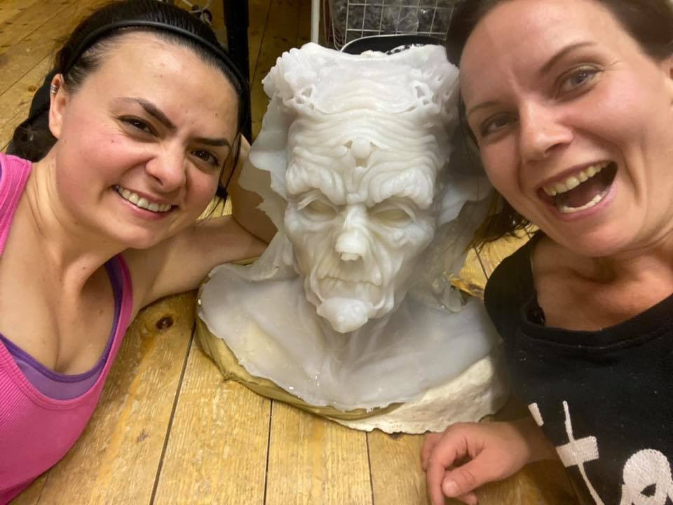 helsinglight's tweet photo. Hello Baba Yaga!!! 😍😍😍 We love you! ❣️❣️What a successful mold and silicone casting! Awesome teamwork by Amfiria &amp; Petra 🥳🤩🥰

#siliconemask #babayaga #maskmaking #ecoflex #smoothon #fxacademy #fxschool #fxacademy #helsinglight #fxclass https://t.co/5IgnnL4XZL