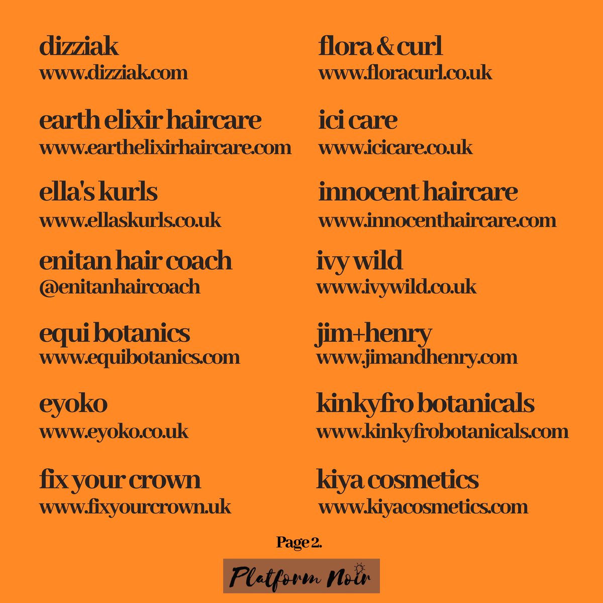 platformnoir's tweet photo. A compiled A-Z list of 55 UK Black Owned Businesses that sell Natural Hair Products

Many of these products are organic &amp; are hence void of harmful ingredients🤎✨ https://t.co/cbdxKAqPDE