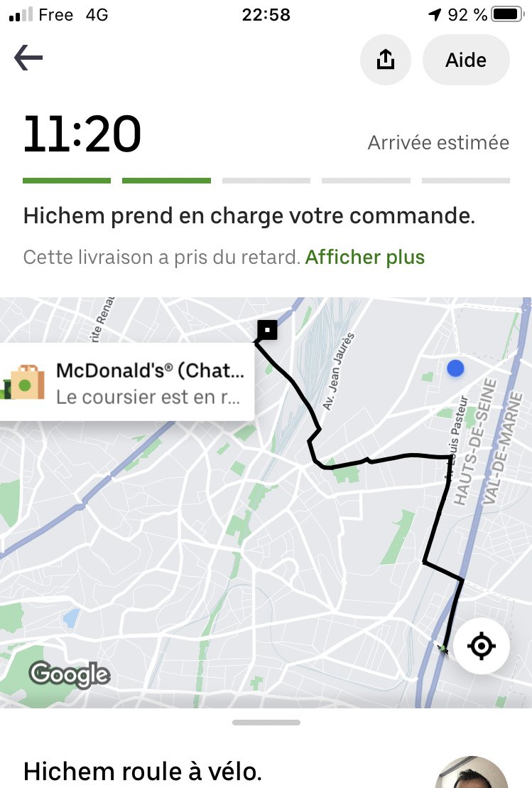 LoulexJarl's tweet photo. Commande jamais arrivée... je crois qu’hichem bah Hichemibien 😡🤬mercé @ubereats_fr https://t.co/NYyFbhi3VQ