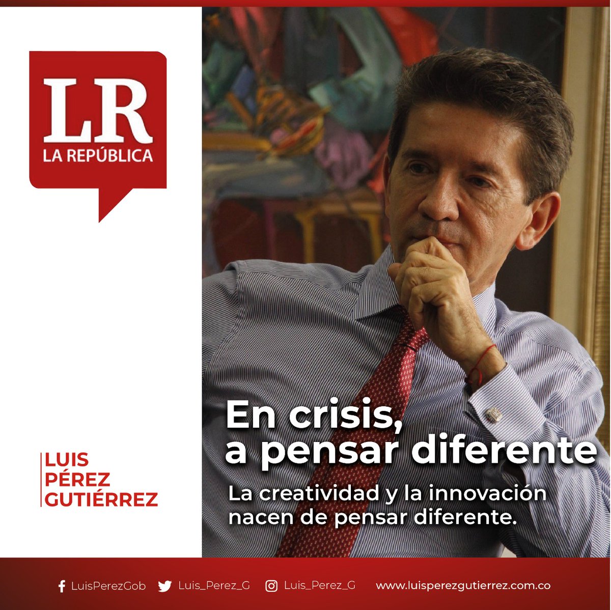 Luis_Perez_G's tweet image. En crisis, a pensar diferente. La creatividad y la innovación nacen de pensar diferente. 👉👉 url2.cl/s43rS
