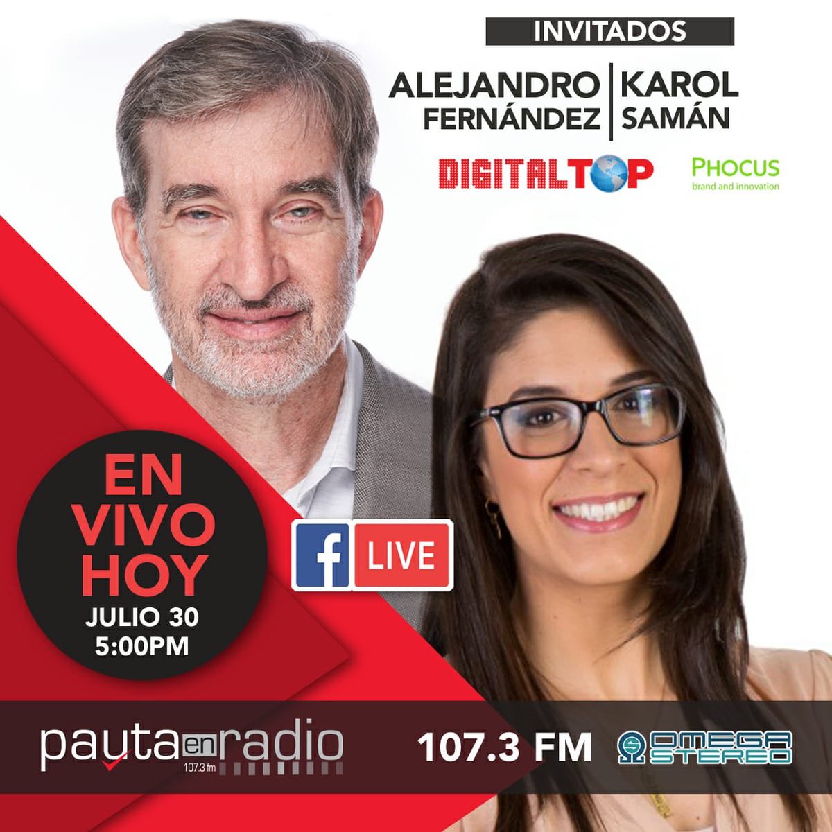 PAUTAENRADIO's tweet image. Hoy es jueves de #DIGITALTOP Entérate de las tendencias, los vídeos y música más escuchada por los panameños! Novedades de las platforms digitales. 5 PM @omegastereo1073 y omegastereo.com LIVE en Facebook en GRUPO PAUTA PANAMÁ con  @phocusbranding
#tendenciasdigitales