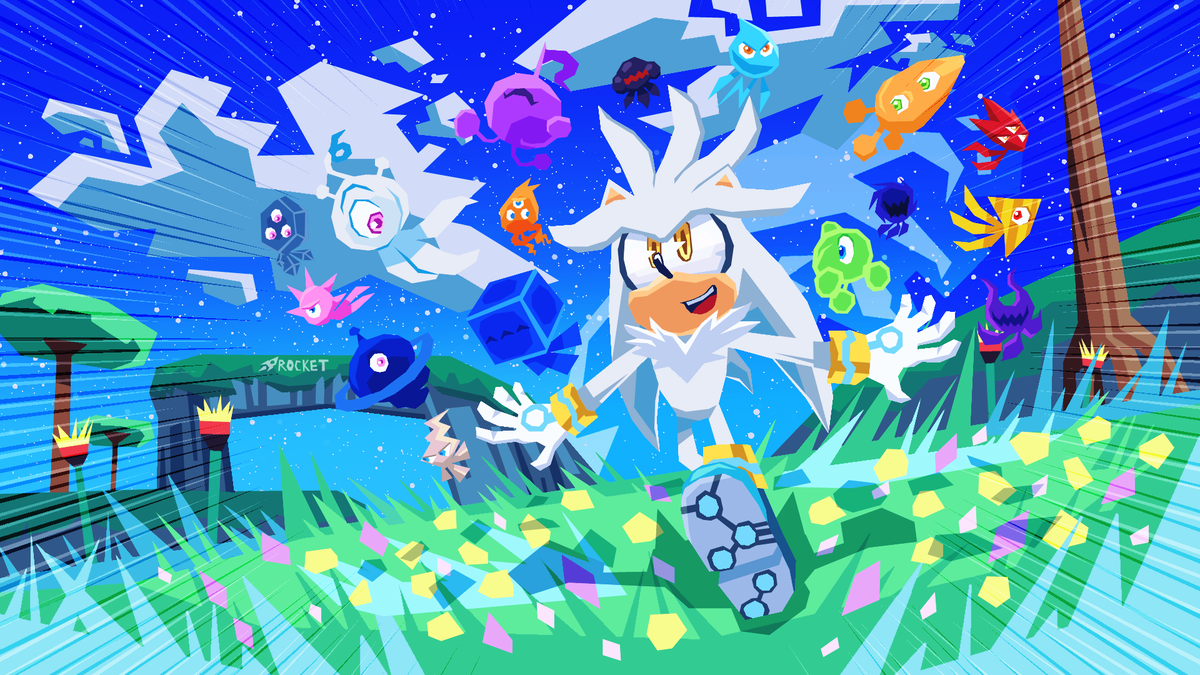 RocketDoesArt's tweet photo. "This is a planet I could live in!" #silverthehedgehog #planetwisp #sonicthehedgehog #teamsonicracing https://t.co/AJrJ6KVFn3