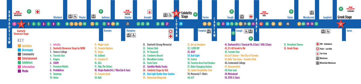 LanrickBennett's tweet photo. @Streetfilms @PurpleClarence We lost #TasteOfDanforth this year because of #COVID19 It would interesting to create a hybrid #OpenStreets across Danforth Av in 2021. Forget about 3 days, make it every weekend. Shut down the same 1.6km east/west section of street. By day pedestrian plaza. Evening dining oasis. https://t.co/BK4Hz3kX80