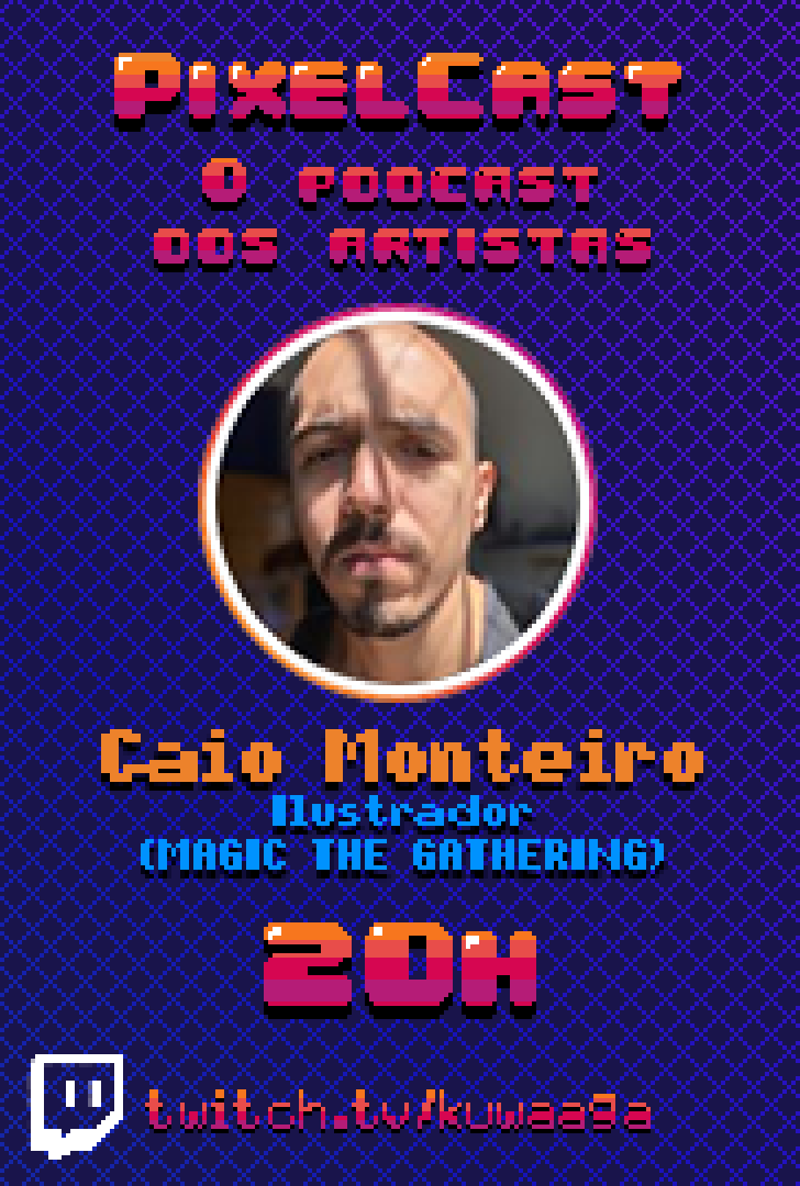 kuwaaga's tweet photo. Hoje as 20h teremos #PixelCast com o Caio Monteiro, artista brasileiro que faz artes do @Wizards_MagicBR ! Não perca na Twitch!
https://t.co/s998lhpvxu https://t.co/JEhbIYA3q7