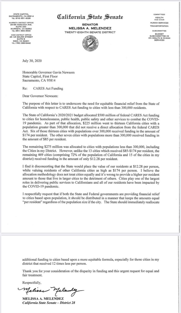 Senator Melissa Melendez tweet media
