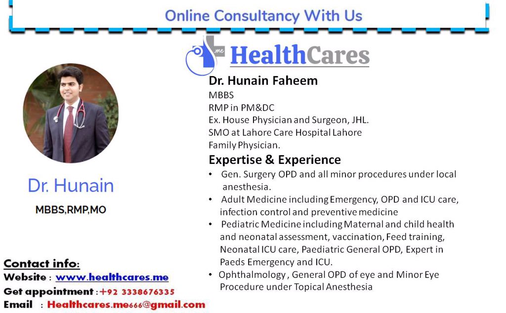 If you need any sort of help related to health concern...
You can consult online with best team of health professionals at:
healthcares.me