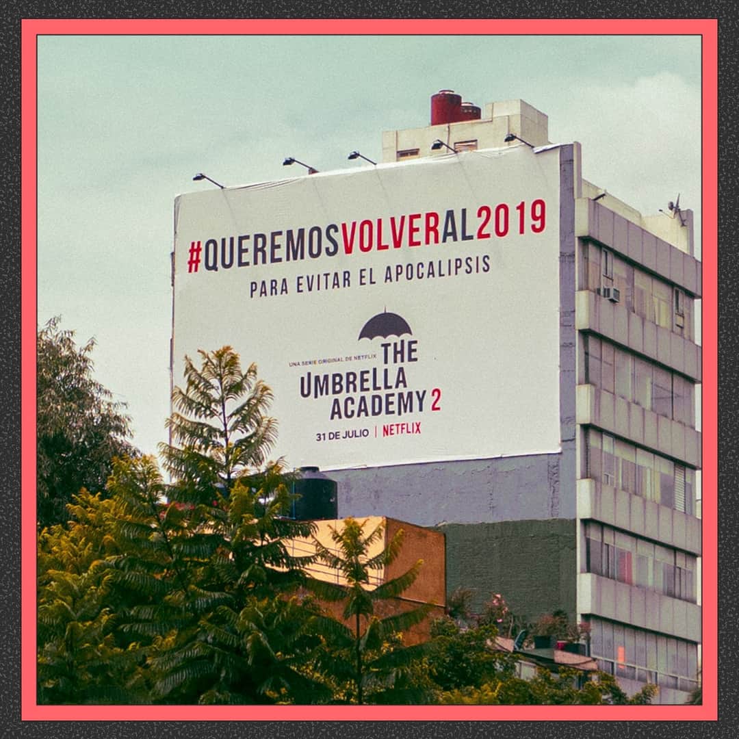 YoSoyMedel's tweet photo. Publicidad de Netflix para The Umbrella Academy.

Volver a 2019 para evitar el apocalipsis. https://t.co/RddHgOHUcv
