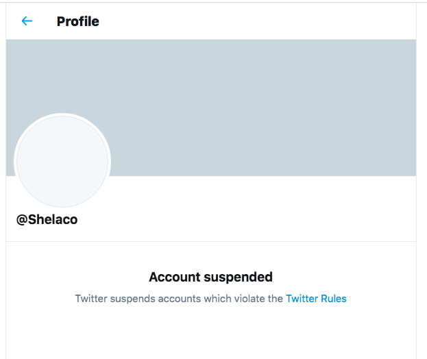We got hits on two accounts, both suspended in the past year.  @Shelaco and  @alhakika  #disinfo  #osint  #InfoOps  #infosec