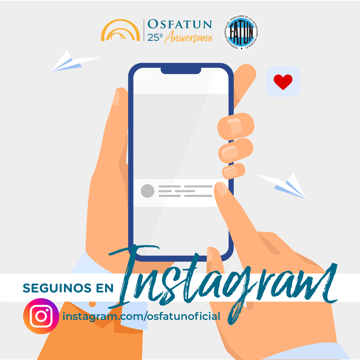 osfatunoficial's tweet photo. Seguinos en nuestras redes para estar siempre informado, recibir las últimas novedades y servicios al instante. Encontranos en:
✔ https://t.co/pbdTgSQQg6
✔ https://t.co/5i54CEpmp2
✔ https://t.co/xstbsZjZdJ
#seguinos #sumate #redes #novedades #servicios #osfatun https://t.co/HaW3OSvwWL