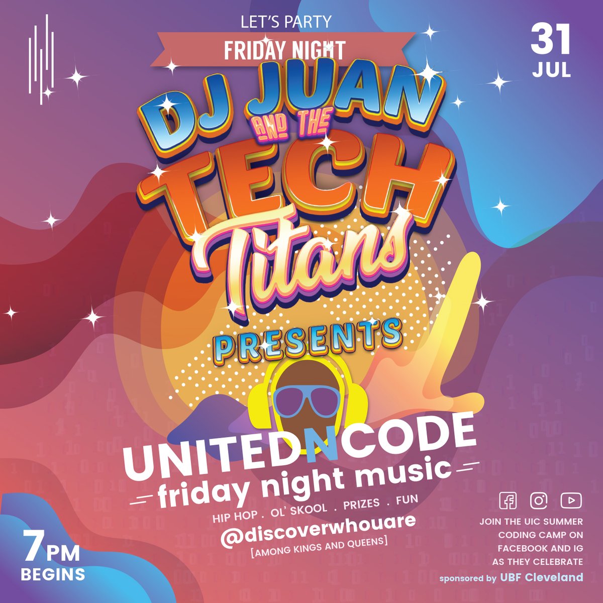 MadwerkzStudios's tweet photo. Join DJ Juan and The Tech Titans tomorrow on Facebook LIVE @7pm for our United in Code summer Coding camp Celebration! We must support our Youth! There will be Music, Prizes &amp; Fun! All are welcome!

For updates, check our event page: https://t.co/JGyClOeJbJ https://t.co/SZI7HuTk1P