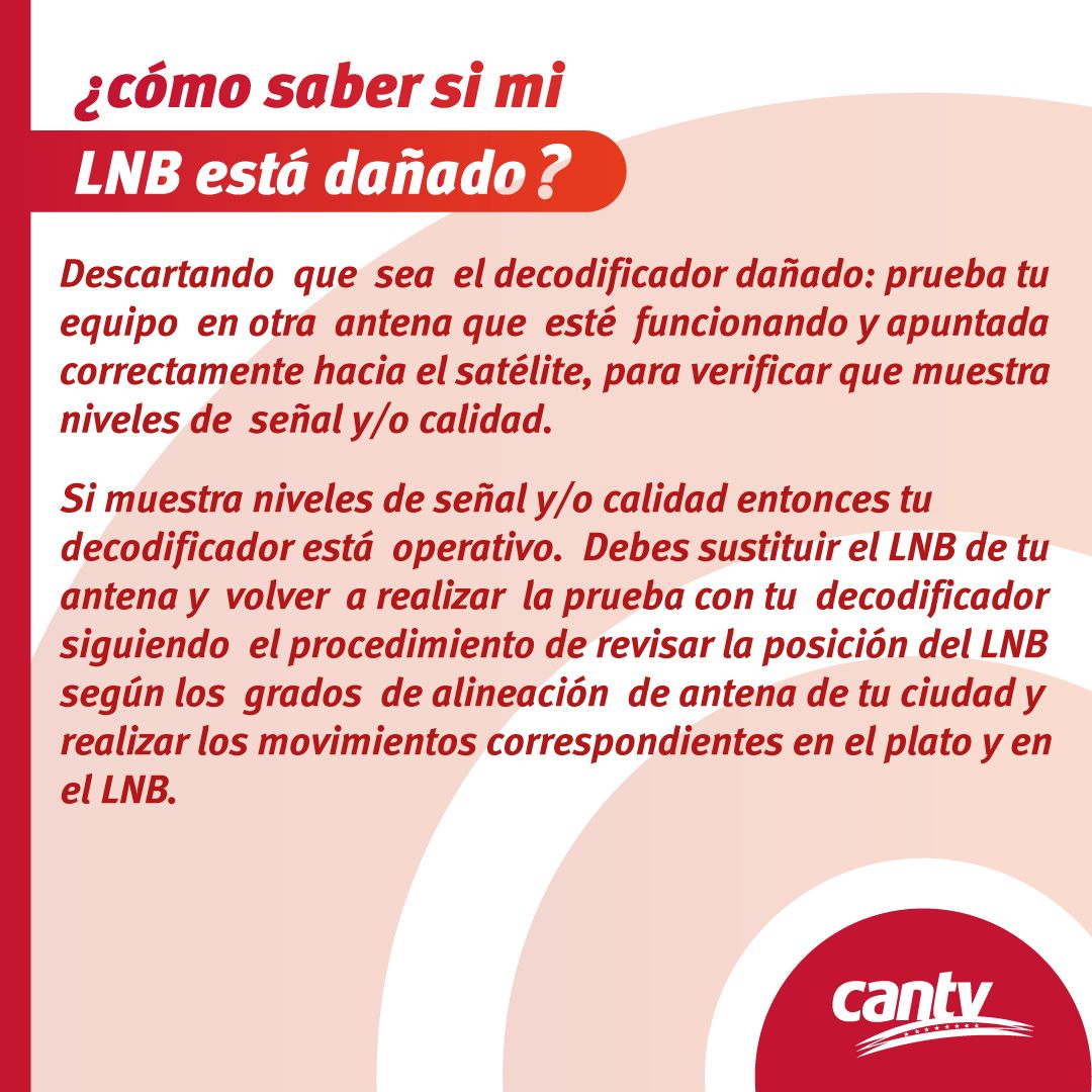 #30Jul || #Entérate 💁Preguntas frecuentes de Cantv Televisión Satelital.

Para más información relacionada al servicio, puedes visitar nuestro portal cantv.com.ve, sección Televisión o por nuestros números de atención de WhatsApp.

#CantvLoHacePosible