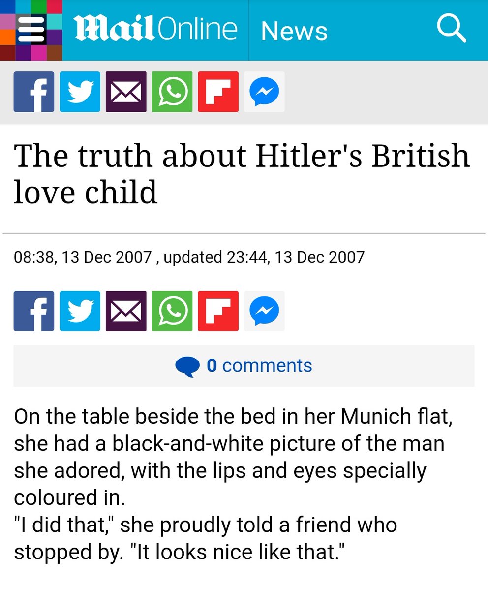 When Unity arrived home she was sent to Hill View Cottage, a home where wealthy aristocrat's sent daughters to birth illegitimate children, the home also organised adoptions. Unity was rumoured to have had a boy while there. That boy was Hitler's son. https://www.standard.co.uk/news/the-truth-about-hitlers-british-love-child-6617026.html