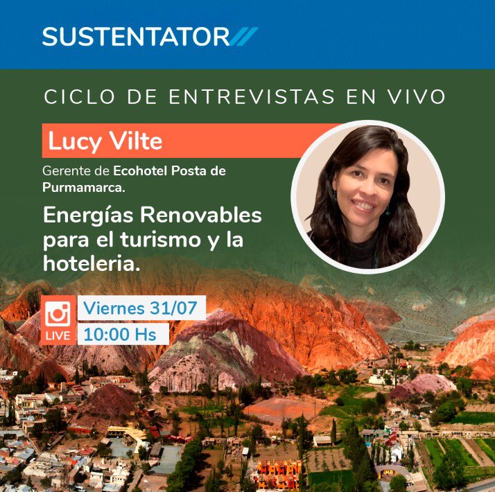 LucyVilte1's tweet photo. Mañana Vivo por IG @sustentator 
Gracias por la invitación a @PostadePurma 🌞 https://t.co/8CmphfnA5u