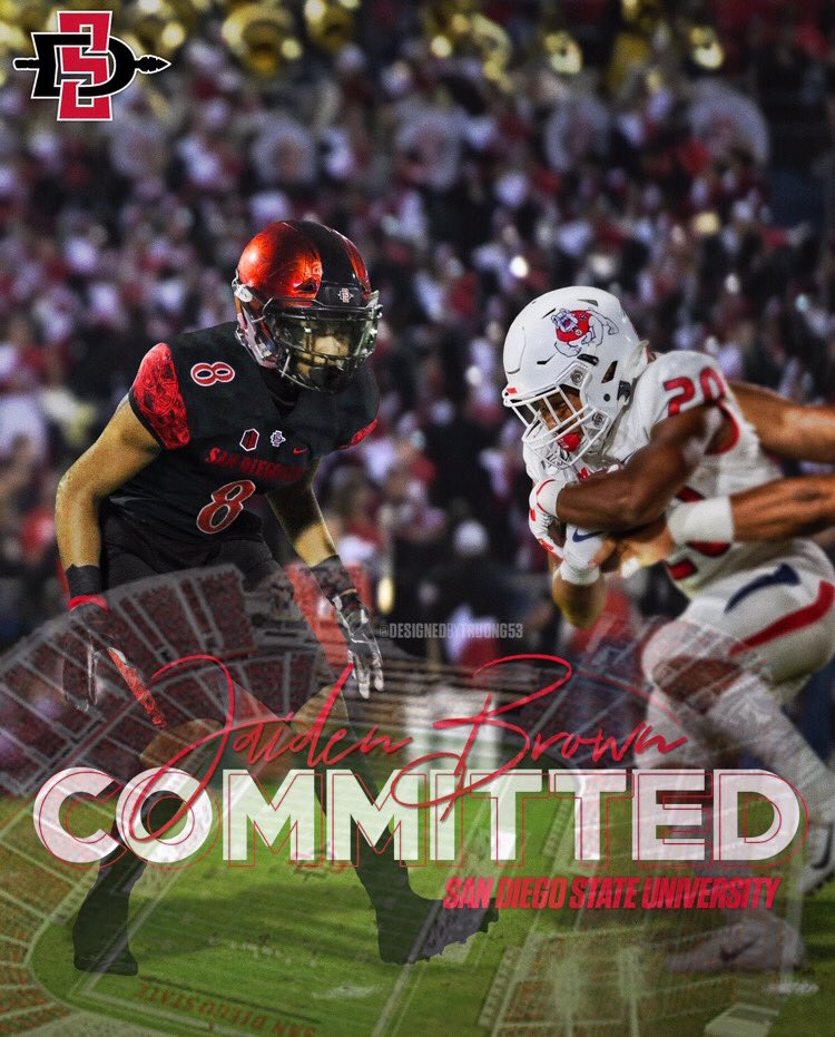 DBCoachJBrown's tweet photo. Thank you God for blessing me with the opportunity to further my academic and athletic career. Thank you @CoachVMAKASI for all of your mentoring and support in helping me get to this point. with that said, I’m excited to announce my commitment to be an Aztec ❤️🖤#hometownhero https://t.co/91lzWcd9Xp
