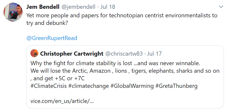 Because only lack of listening to these sciences would cause someone to approvingly RT a statement that the fight for climate "was never winnable" because economic growth and climate damage go together.12/