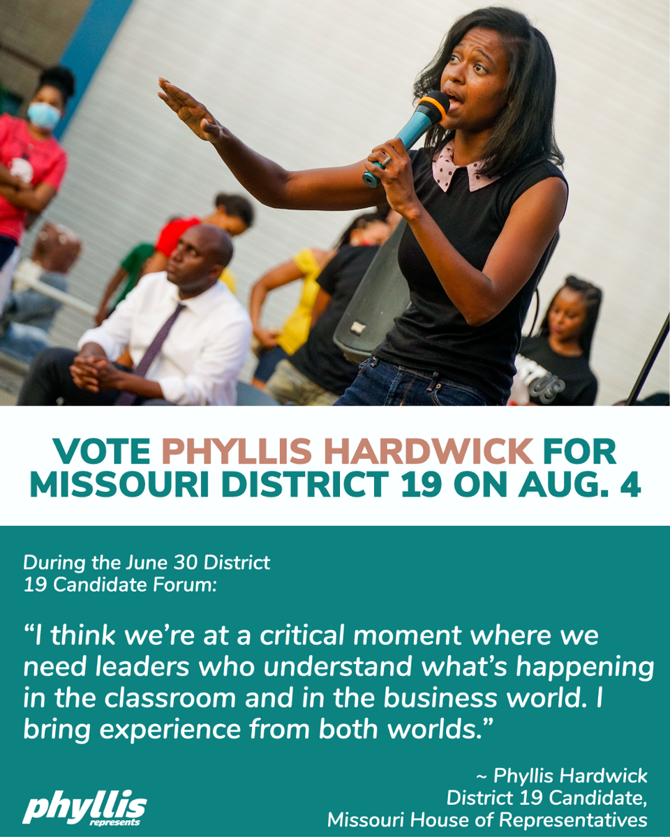 PhyllisForMO's tweet photo. .@PhyllisForMO opened tonight's District 19 candidate forum by sharing how her background in education and finance will prove beneficial as Missouri House Representative of District 19. #PhyllisRepresents https://t.co/AEtJsIuJMP