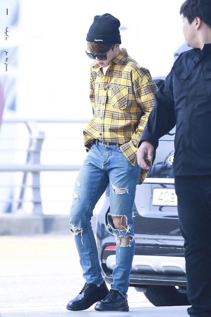jimin in ripped jeans ; a thread