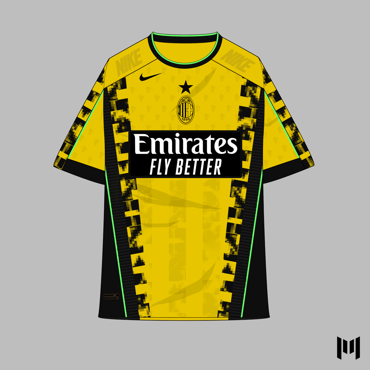 _MMT25_'s tweet photo. #RetoFantasyFCL @FutbolCoLab @LaboratorioCol
AC Milan x Nike | Third jersey
Diseño inspirado en los buzos de arquero de la temporada 1997/98.
El patrón de las mangas y laterales se basa en una 'deconstrucción' del diavolo, para "simular" un estilo BVB 92/93 https://t.co/czMSD57OaN