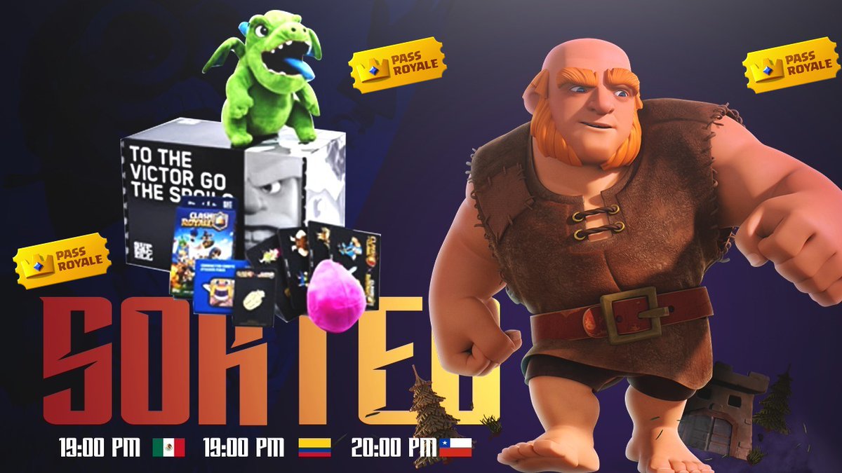 Mega sorteo de fin de temporada⚡️🐢
Merch Supercell + 3 pass royale 
Requisitos:
- Seguir a @Rigelgaming16 + @DarkWarriorst 
- Mencionar a 2 personas
- ❤️y🔁
Los ganadores serán elegidos entre las personas del directo del día Domingo 02/08 a las 20:00🇨🇱
¡Mucho éxito!