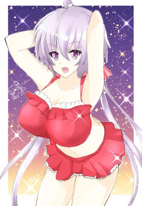 パチフォギアで水着クリスちゃんが見たいから水着クリスちゃんを描いた
ので本日こそ見せてくださいお願いします 