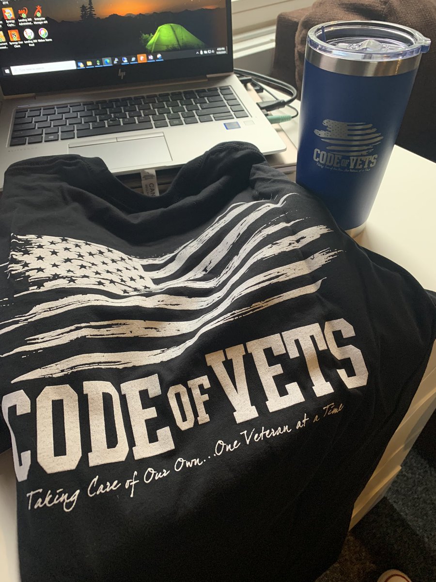 My order arrived today!! This God bless you and the work you do! #codeofvets #oneveteranatatime #Alldayeveryday