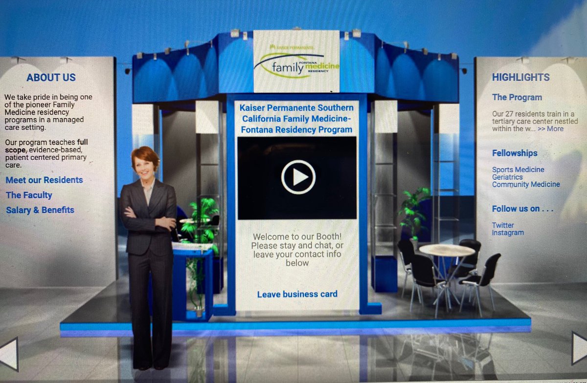 KPFontanaFMR's tweet photo. Our @KPFontanaFMR virtual #AAFPNC booth and our amazing residents/faculty sharing our passion for #MedEd @KPResidencySCal @KPFMdoc_CW - how are doing  @AlexMMTri @KPSDFMR?! https://t.co/G82y1UCDdJ