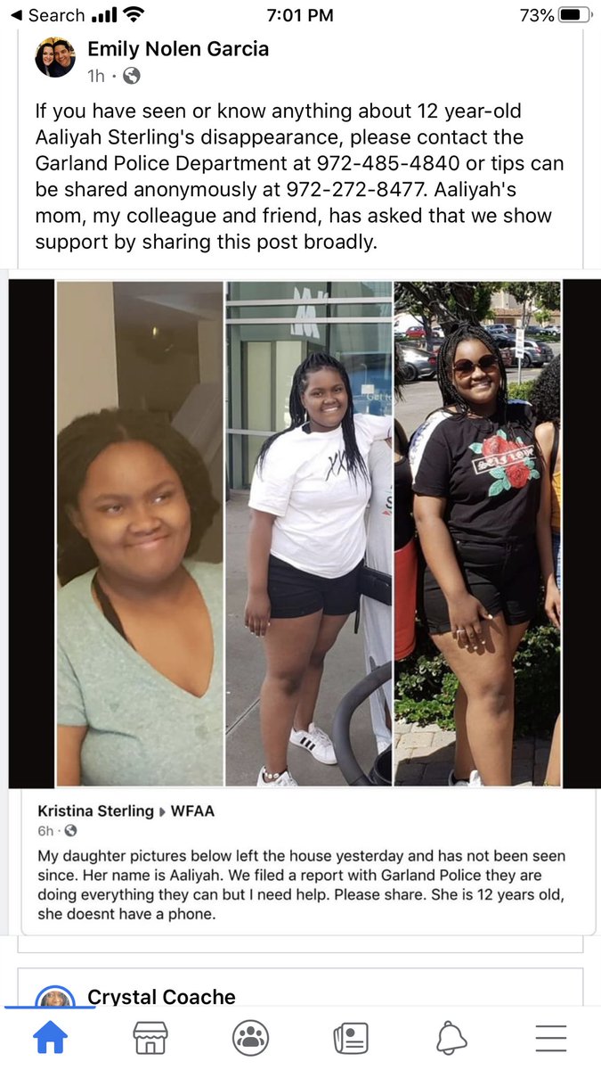 My colleague’s daughter is missing in the DFW area. Please share until we find her.